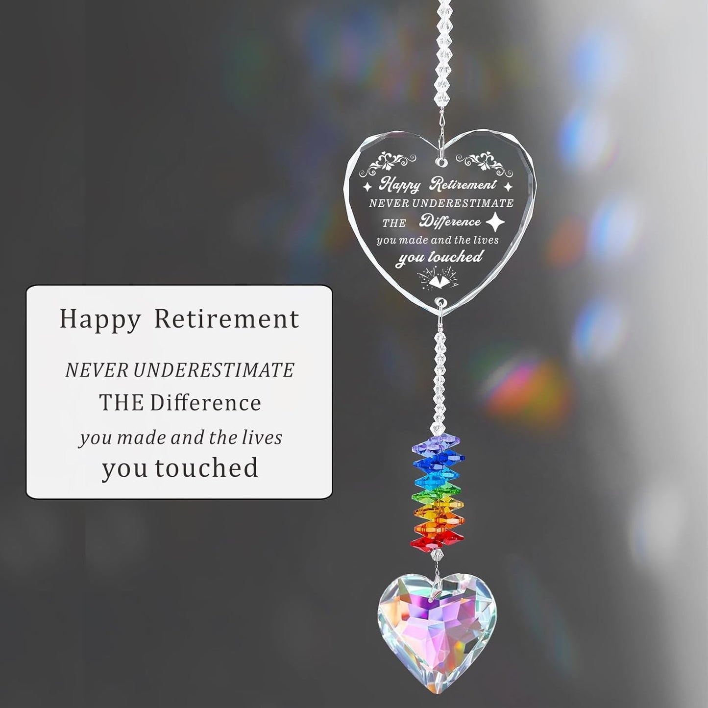 Retirement Gifts for Female Nurse Doctor, Crystal Suncatcher for Women Colleague Mother Teacher Grandmother Gift for her (Retirement Gift)