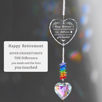 Retirement Gifts for Female Nurse Doctor, Crystal Suncatcher for Women Colleague Mother Teacher Grandmother Gift for her (Retirement Gift)