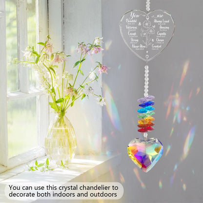 Christian Gifts for Women Birthday, Bible Verse Crystal Suncatcher Inspirational Gifts for Friends, Mom, Sister, Girl, Female Coworker, Christian - Religious Spiritual Gift, Thanksgiving, Christmas
