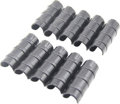 Garden Buildings Tube Clip 0.75 inch Black Greenhouse Clips Greenhouse Frame Pipe Tube Film Clip Connector Kit Pack of 10, Can Clamping Something outer diameter of 0.75-0.79in
