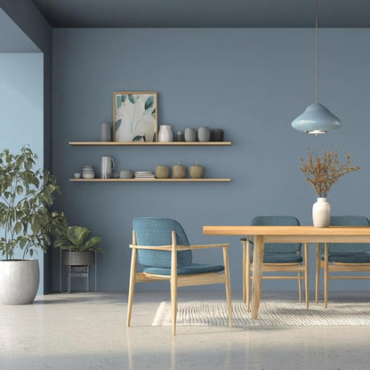 EVOLVE Paint & Primer: Environment-friendly, Eggshell with One-coat Coverage for Interior & Exterior surfaces (River Blue, 5-Gallon)