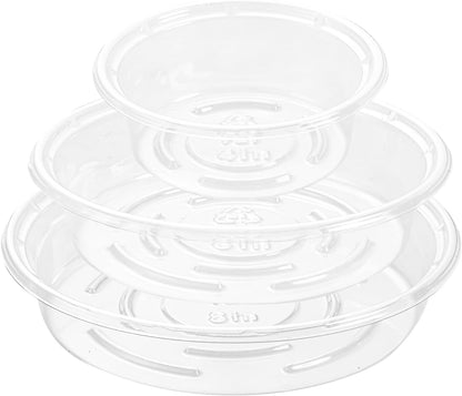 Plant Saucer 30 Pack Plant Trays for Pots 4/6/8 Inch Plastic Plant Saucers for Outdoors and Indoors Clear Drip Trays for Potted Plants Flower Pot Plates to Catch Water Plant Drainage Dishes No Holes