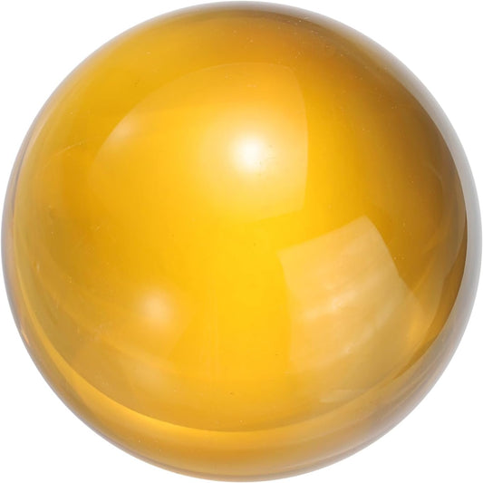 uxcell 50mm/2" Crystal Sphere Ball Glass Solid Decorative Sphere Crystal Ball Prop Ornament for Feng Shui Divination Fortune Telling Tabletop Fountain Decoration, Amber