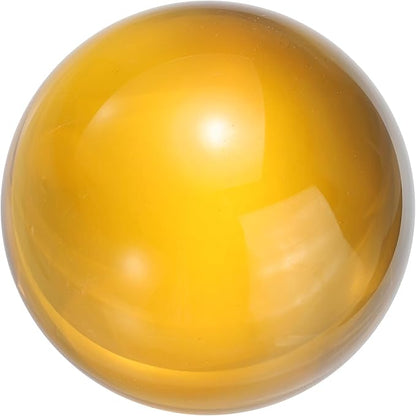uxcell 40mm/1.6" Crystal Sphere Ball Glass Solid Decorative Sphere Crystal Ball Prop Ornament for Feng Shui Divination Fortune Telling Tabletop Fountain Decoration, Amber