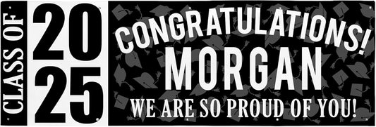 Let's Make Memories Personalized Graduation Banner Class of 2025 - Graduation Party Decorations