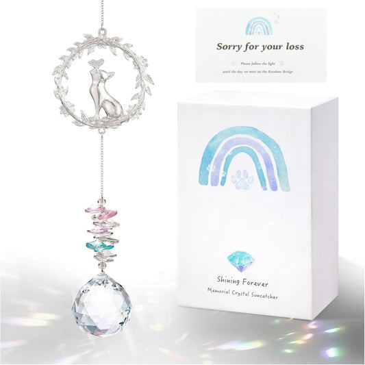 Cat Memorial Suncatcher - Lost of Cat Bereavement Gift Idea, Pet Loss Sympathy Gifts, Thoughtful
