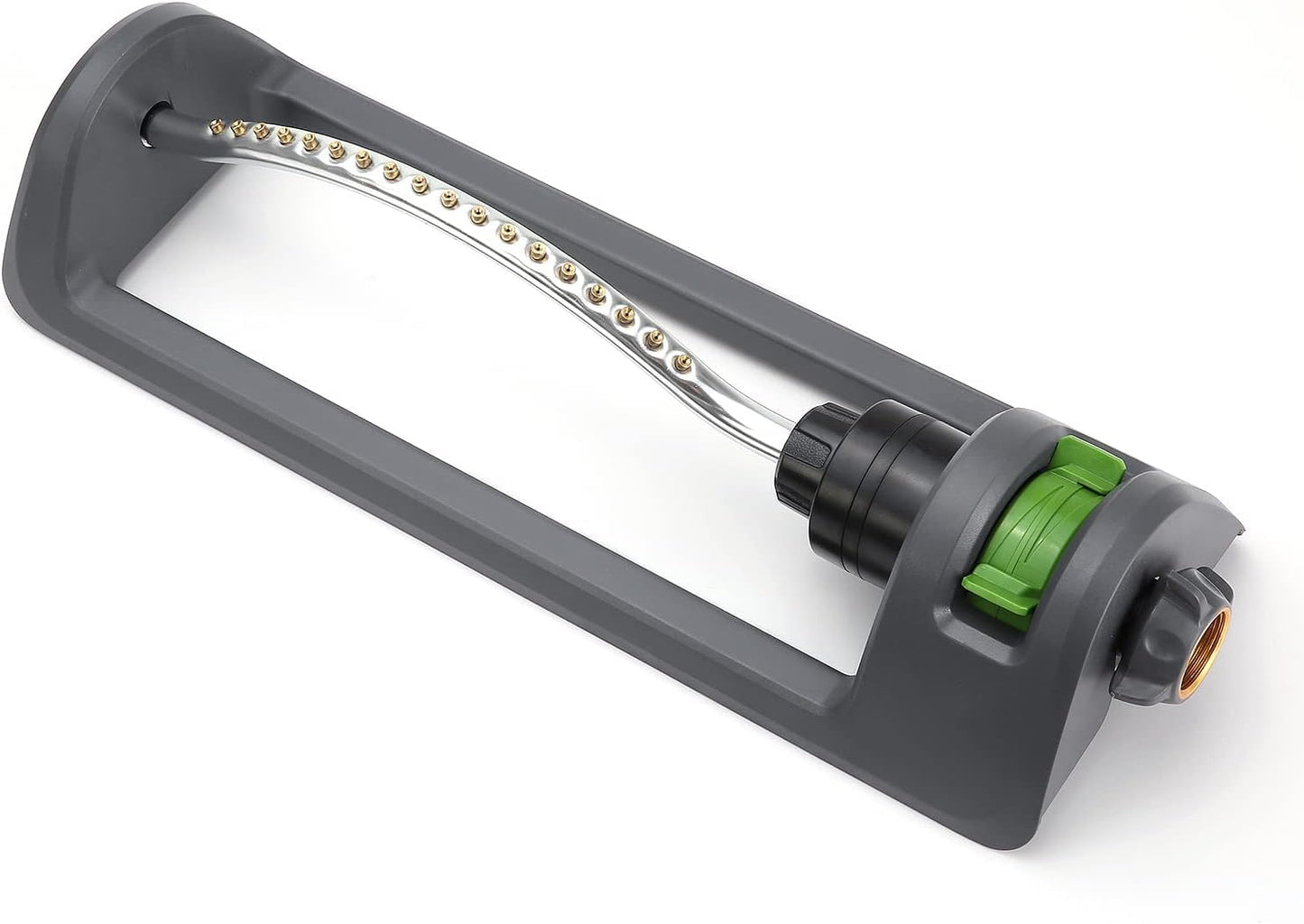 Lawn Sprinkler, 18-Hole Brass Nozzle Oscillating Sprinkler, Garden Tool for Lawns up to 3,600
