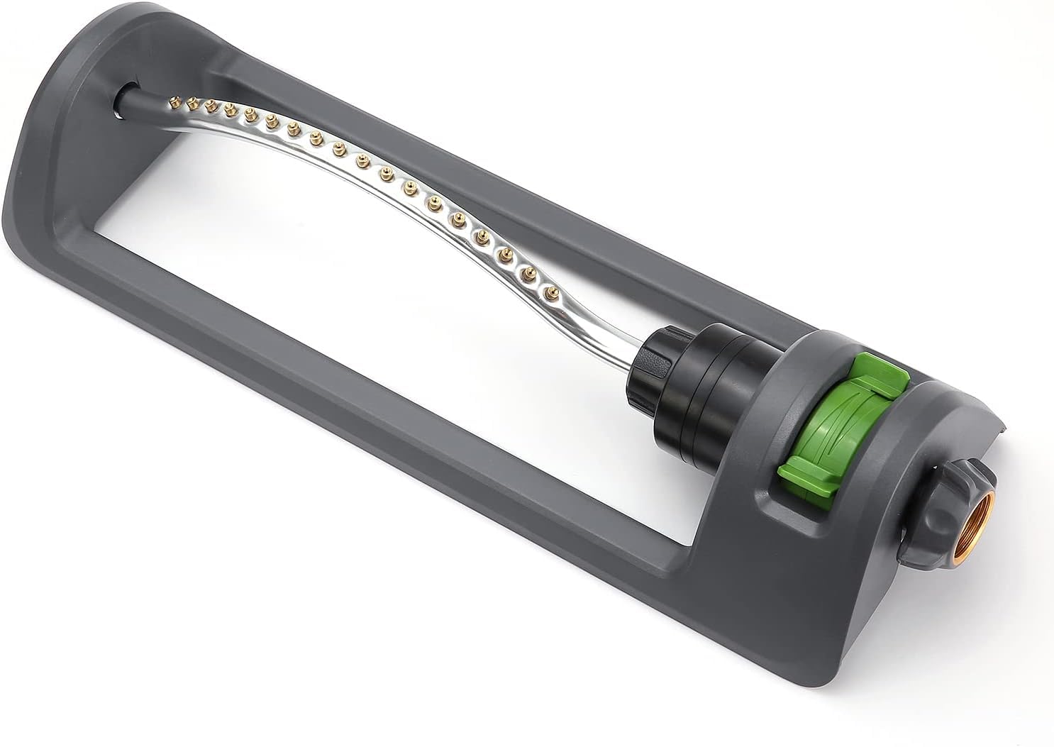 Lawn Sprinkler, 18-Hole Brass Nozzle Oscillating Sprinkler, Garden Tool for Lawns up to 3,600