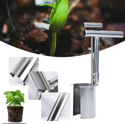 Bulb Planter Tool Garden Transplanter Tool for Digging, Lawn and Garden Tool Plant and Fruit Tree Seedling Transplanter Seed Planting Tools Hole Bulb Digger Tool Hole Maker for Planting