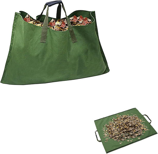 Reusable Yard Waste Bags, Leaf Bags with Handles 600D Oxford Cloth Leaf Collector Foldable Waste Container Lawn Leaf Pick Up Tools Portable, 45.27x22.75 (inch)