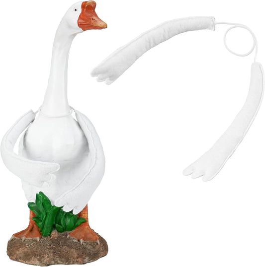 Poseable Goose Wings for 23''-28" Porch Goose Adjustable White Wire Geese Arm Wings Costume