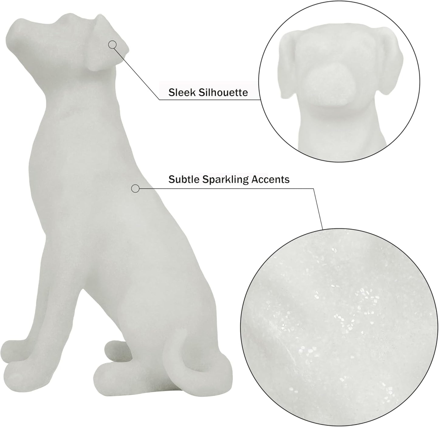 The Labrador Sculpture 11.5x7x5.5 inches, Dog Statues for Home Decor Accents, White Lab Retriever Figurines, Suitable for Coffee Table, Home Office Entryway, Housewarming Birthday Gifts, Dog Lovers