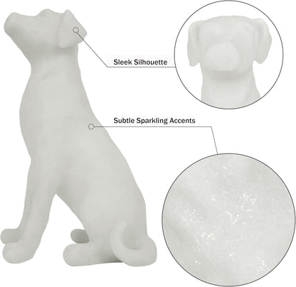 The Labrador Sculpture 11.5x7x5.5 inches, Dog Statues for Home Decor Accents, White Lab Retriever Figurines, Suitable for Coffee Table, Home Office Entryway, Housewarming Birthday Gifts, Dog Lovers