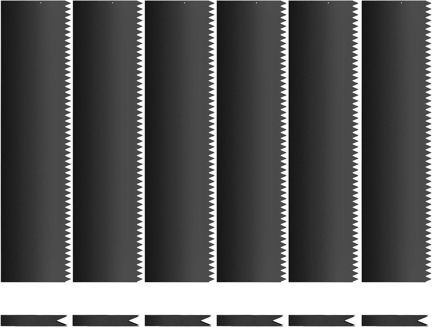 6PCS Galvanized Steel Landscape Edging Kit, 40" L x 12.5" H (20ft Total) Steel Landscape Lawn Edging for Lawn Yard, Coated Bendable Metal Strips, No-Dig Hammer-in Edging Border w/7Clips