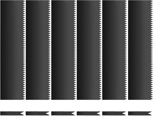 6PCS Galvanized Steel Landscape Edging Kit, 40" L x 12.5" H (20ft Total) Steel Landscape Lawn Edging for Lawn Yard, Coated Bendable Metal Strips, No-Dig Hammer-in Edging Border w/7Clips
