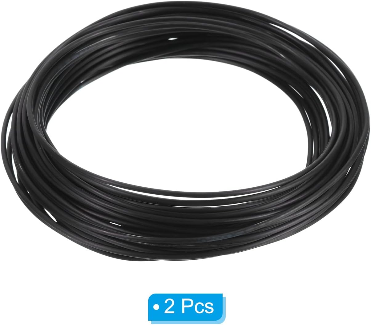 PATIKIL 1.5mm Bonsai Training Wire, 2 Rolls Floral Wire Stems Anodized Aluminum Tree Wire 65.6 Feet Total for Gardening Branch Fixing, Black