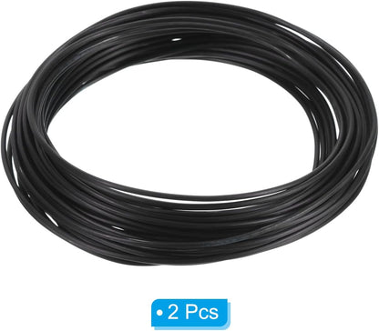 PATIKIL 1.5mm Bonsai Training Wire, 2 Rolls Floral Wire Stems Anodized Aluminum Tree Wire 65.6 Feet Total for Gardening Branch Fixing, Black