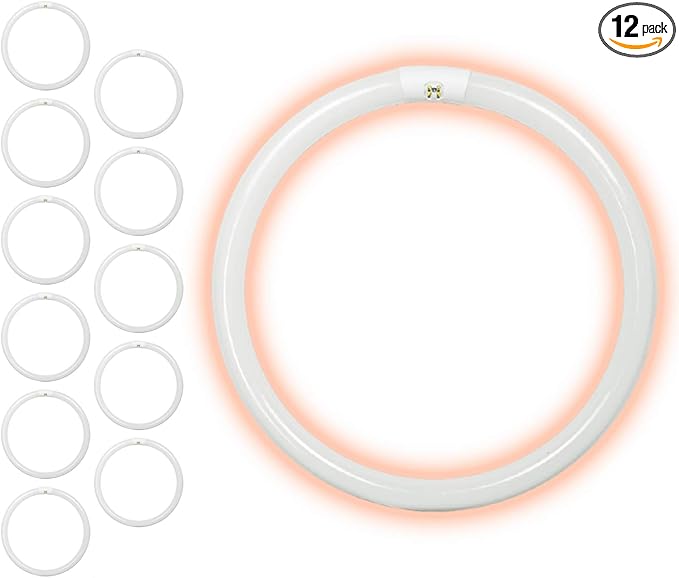 GoodBulb 40-Watt 16 Inch T9 Fluorescent Circline Light Bulb 4100K Cool White Light Color G10q Base High Output 2533 Lumens 10000 Life Hours 80 CRI Pack of 12 Bulbs