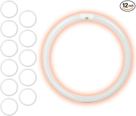 GoodBulb 40-Watt 16 Inch T9 Fluorescent Circline Light Bulb 4100K Cool White Light Color G10q Base High Output 2533 Lumens 10000 Life Hours 80 CRI Pack of 12 Bulbs