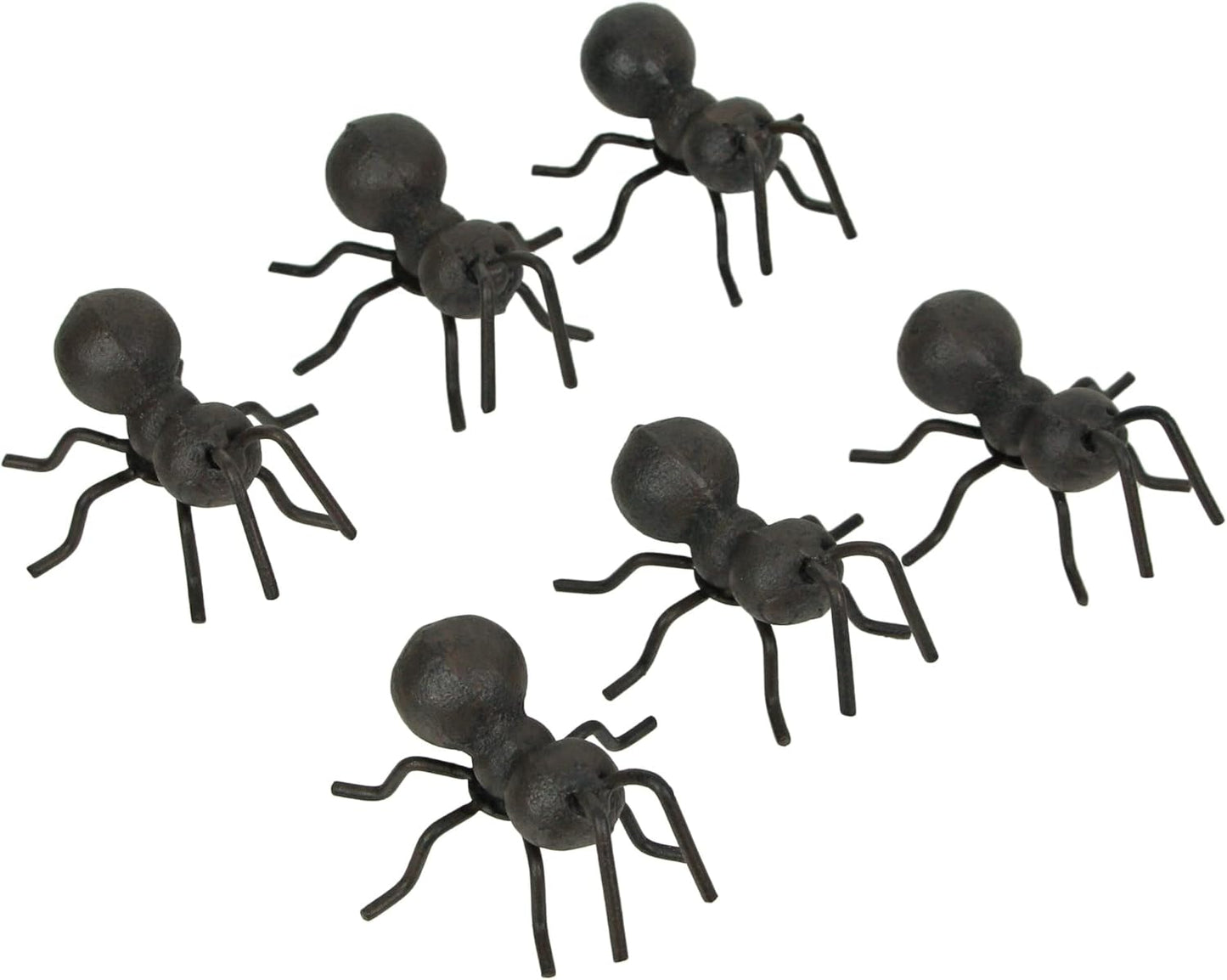 Set of 6 Cast Iron Ant Sculptures Home Garden Decor Metal Outdoor Statue Yard Art