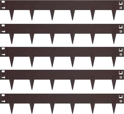 5 Pack Steel Landscape Edging,Metal Landscape Edging 40 Inch Strips, Metal Garden Edging 6 inch Depth, Steel Edging for Landscaping