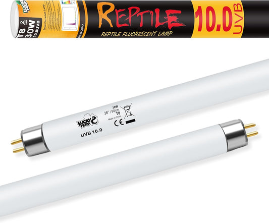 LUCKY HERP T8 30W UVB 10.0 Reptile Light, UVA UVB Reptile Light Bulb 2 Pack, Fluorescent Lamp for