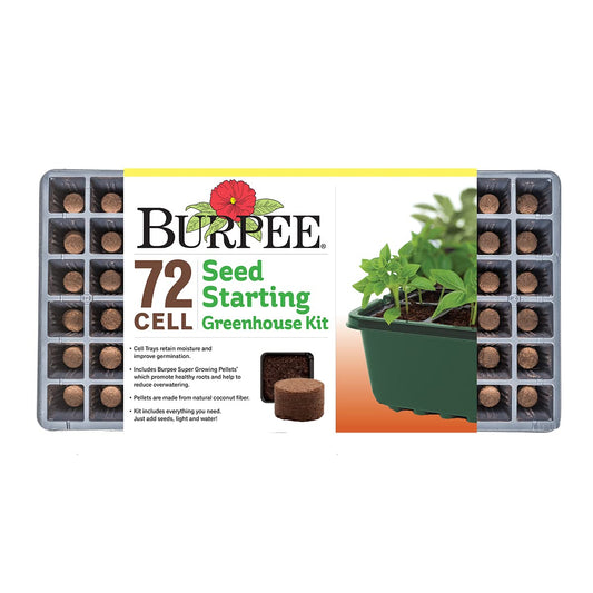 Burpee Greenhouse Indoor Starting Herbs, Flowers and Vegetables | Includes Dome, Watering, Seed