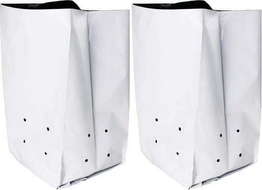 HFS(R Poly Grow Bag Planters Panda Film Black and White for Nursery Horticulture 7 Gallon - 25 PC (Pack of 2)