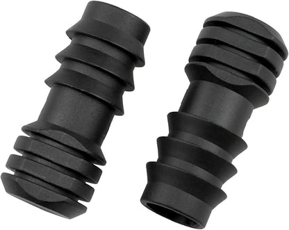 Barbed End Plug Connector for 1/2 Inch Irrigation Pipe (0.52 "ID x 0.65" OD) End Cap Irrigation Plug Nut for Garden Irrigation Systems 12 PCS