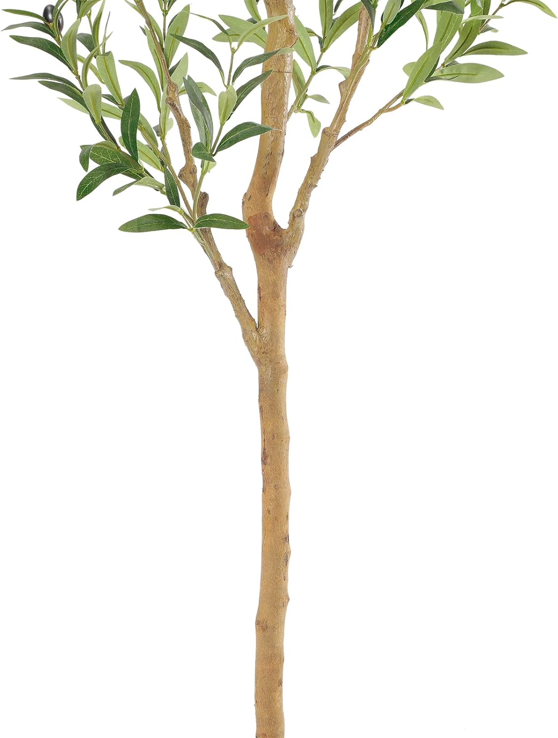 Bellacat Faux Olive Tree 6ft，Olive Trees Artificial Indoor with Natural Wood Trunk and Realistic Leaves and Fruits. 6 Feet(72in) Fake Olive Tree for Home House Office Décor.