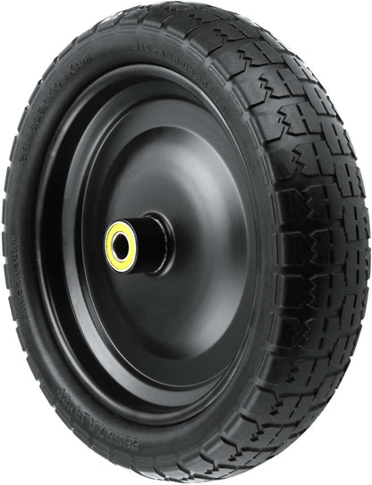 2 Pack 13 Inch Flat-Free Tires for Gorilla Cart, Heavy Duty Solid Replacement Wheels With 5/8 Inch Bearings for Wheelbarrow, Trolleys, Hand Trucks, Utility Carts
