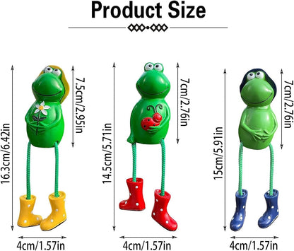 Cute Frog Garden Decor for Outside, Funny Resin Garden Statues Yard Decoration Outdoor, Unique Frog/Rabbit/Monkeys Art Figurines for Patio Lawn House (Frogs a)
