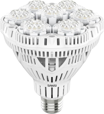 SANSI Grow Lights for Indoor Plants Full Spectrum, 36W Grow Light Bulb (400 Watt Equivalent) with Optical Lens for High PPFD, PPF 65.6 umol/s LED Energy Saving Plant Light Bulb for Seeding and Growing