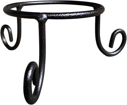 Black Iron Ball Stand - Gazing Globe Stand for Balls, Sphere Holder Wrought Iron Display Stand, Crystal Ball Stand, Glass Bowl Ring Metal Egg Stands, Gazing Ball Stand(3.5" Diameter X 2" Tall)