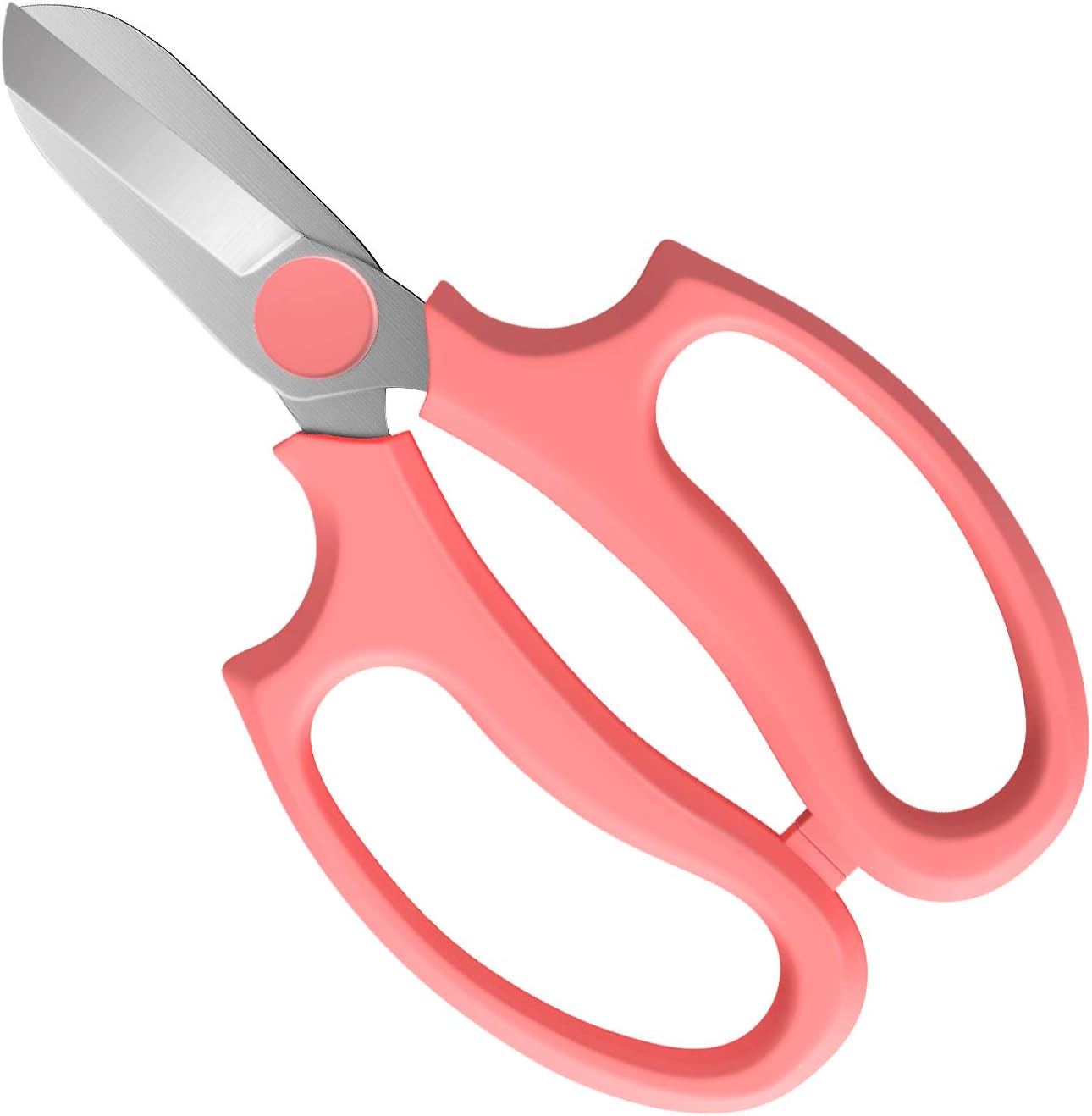 Housolution Flower Scissors, Strong Floral Shears, Premium Steel Garden Pruning Shears Floral Fruits Leaf Scissors Hand Pruner Snip Trimming Tool for Gardening Flower Arrangement, Pink