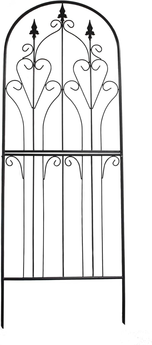 Trellis 70.9" H x 25.6" W Metal Premium Quality Material Rust-Resistant Climbing Frame for Vines Flowers Elegant Garden Roses Vine Ivy Clematis Trellises Black