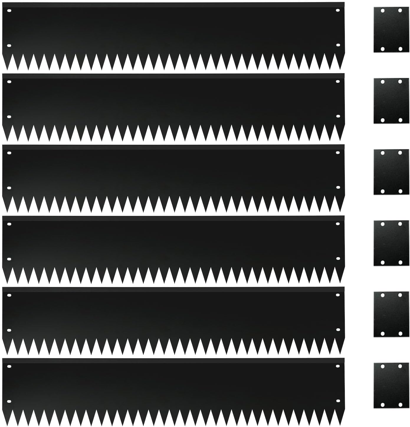 Steel Garden Edging with Top Bending Protection Metal Lanscape Edging Steel Lawn Edging 40 inch Strips, 8 inch Depth 180 Degree Bend for Garden,Lawn,Backyard, 6 Pack (8 inch-180 Degree Bend, Black)