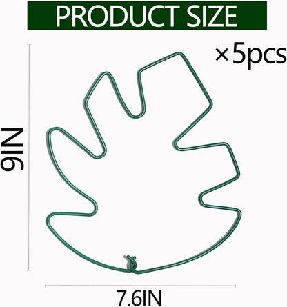 5PCS Monstera Plant Support Stem 9 x 7.6 in- Durable Stabilizer Set for Indoor Climbing Plants, Holders for Enhancing Growth, Ideal Gift for Plant Lovers, Fishbone Cactus Stake Garden Tool