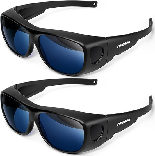 VIVOSUN Grow Room Glasses, Indoor Hydroponics LED Grow Light Glasses, Anti-UV Glasse for Visual Eye Protection, 2pcs