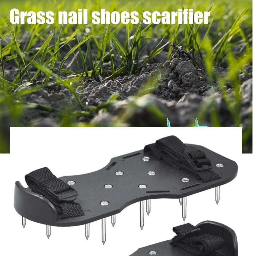 Lawn Shoes, Spike Shoes Lawn Tool Aeration Shoes for Epoxy Floor, Lawn Yard Patio Lawn Garden Yard (Black)