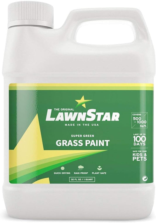 Grass Paint Concentrate (500-1,000 sq ft) - for Dormant, Patchy or Faded Lawn - Lush Green Turf