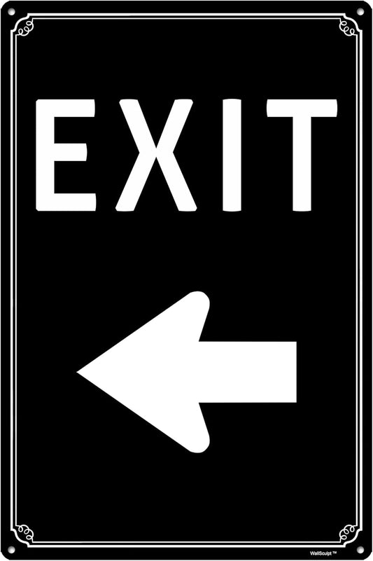 8x12"Exit Sign with Right Arrow - High-Intensity Aluminum Parking Lot Sign, Weatherproof & Fade-Resistant, Ideal for Outdoor & Indoor Use - Curbside Sign