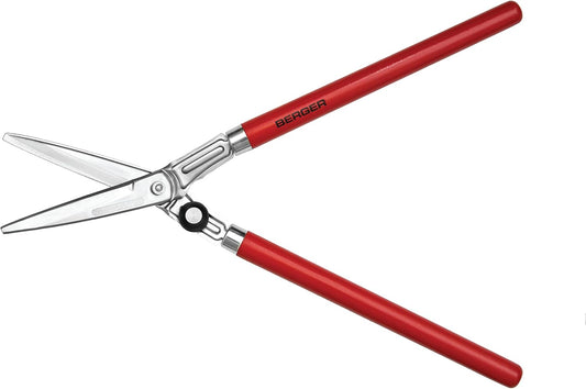BERGER Professional Lightweight Topiary Hedge Shear, 6.3" Chromium-Plated Blades, Sap Groove to Prevent Sticking, Shock-Absorbing Buffer, Beech Wood Handles, 2520