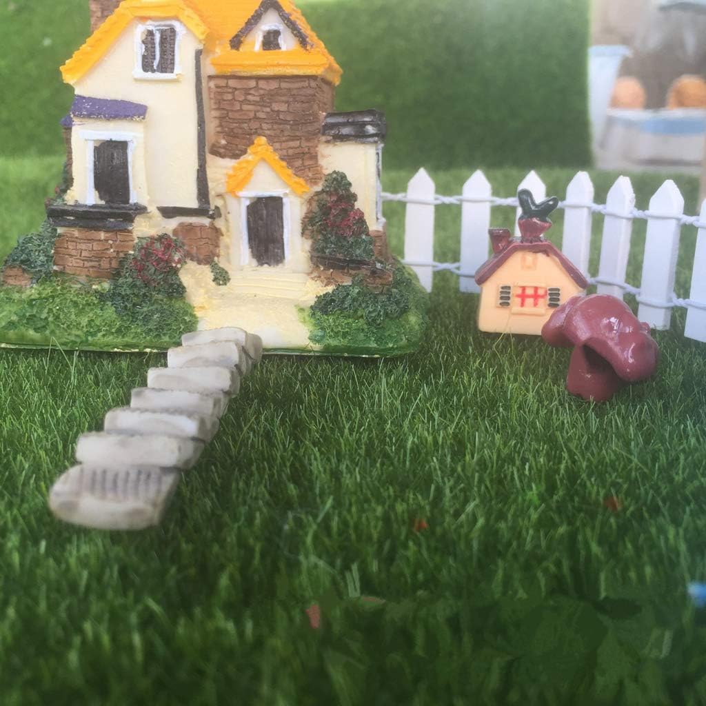 35 Inch 2-Pack Miniature Fairy Garden Fence Wood Decorative Ornament Fence for Dollhouse Succulent Plant Pot DIY Diorama Project Height 2 inch (White)