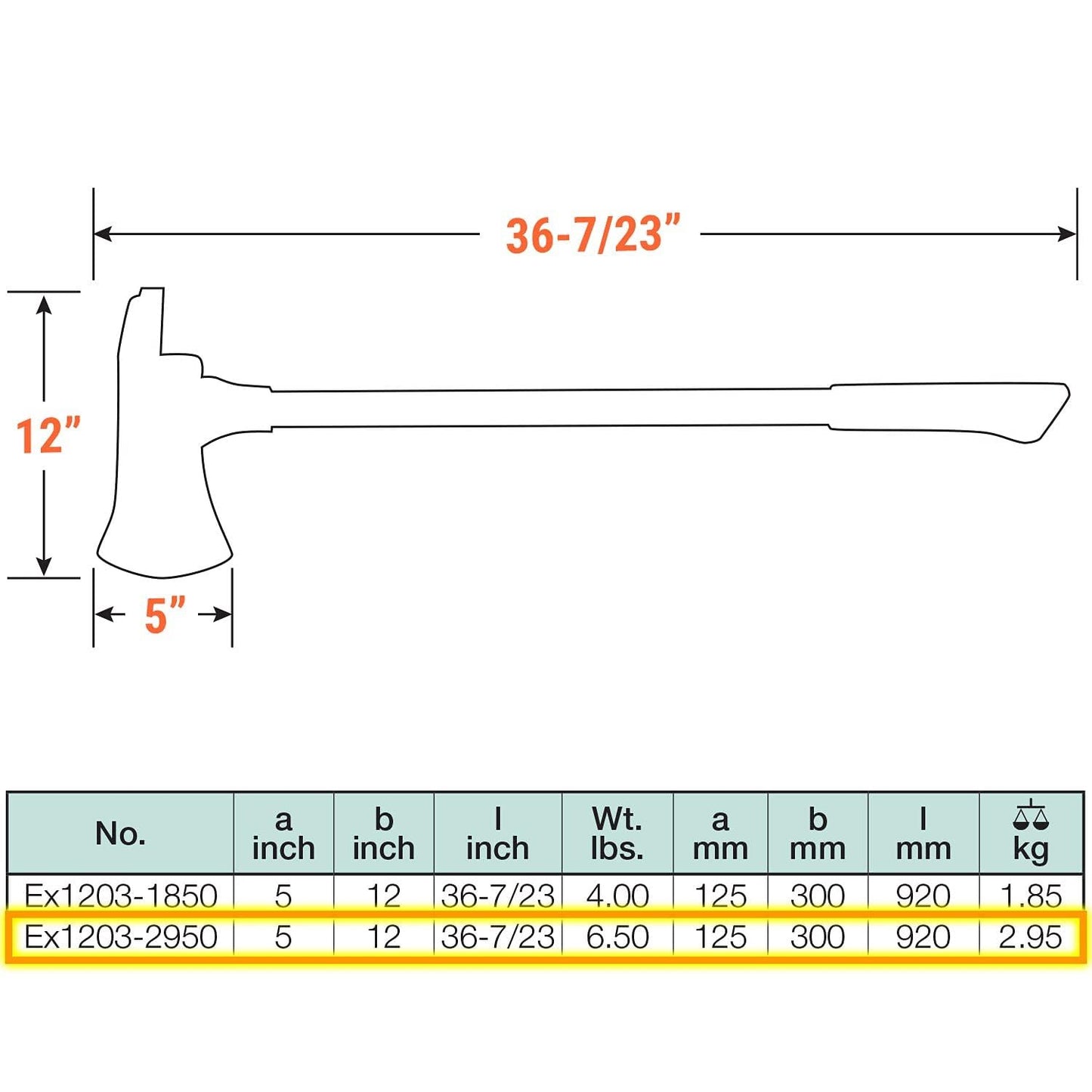 CS Unitec | Non-Sparking Pick Head Axe | 6.5 lbs. | TUV Certified | Aluminum Bronze | Non-Magnetic | Corrosion Resistant | EX1203-1950A