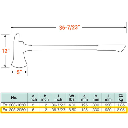 CS Unitec | Non-Sparking Pick Head Axe | 6.5 lbs. | TUV Certified | Aluminum Bronze | Non-Magnetic | Corrosion Resistant | EX1203-1950A