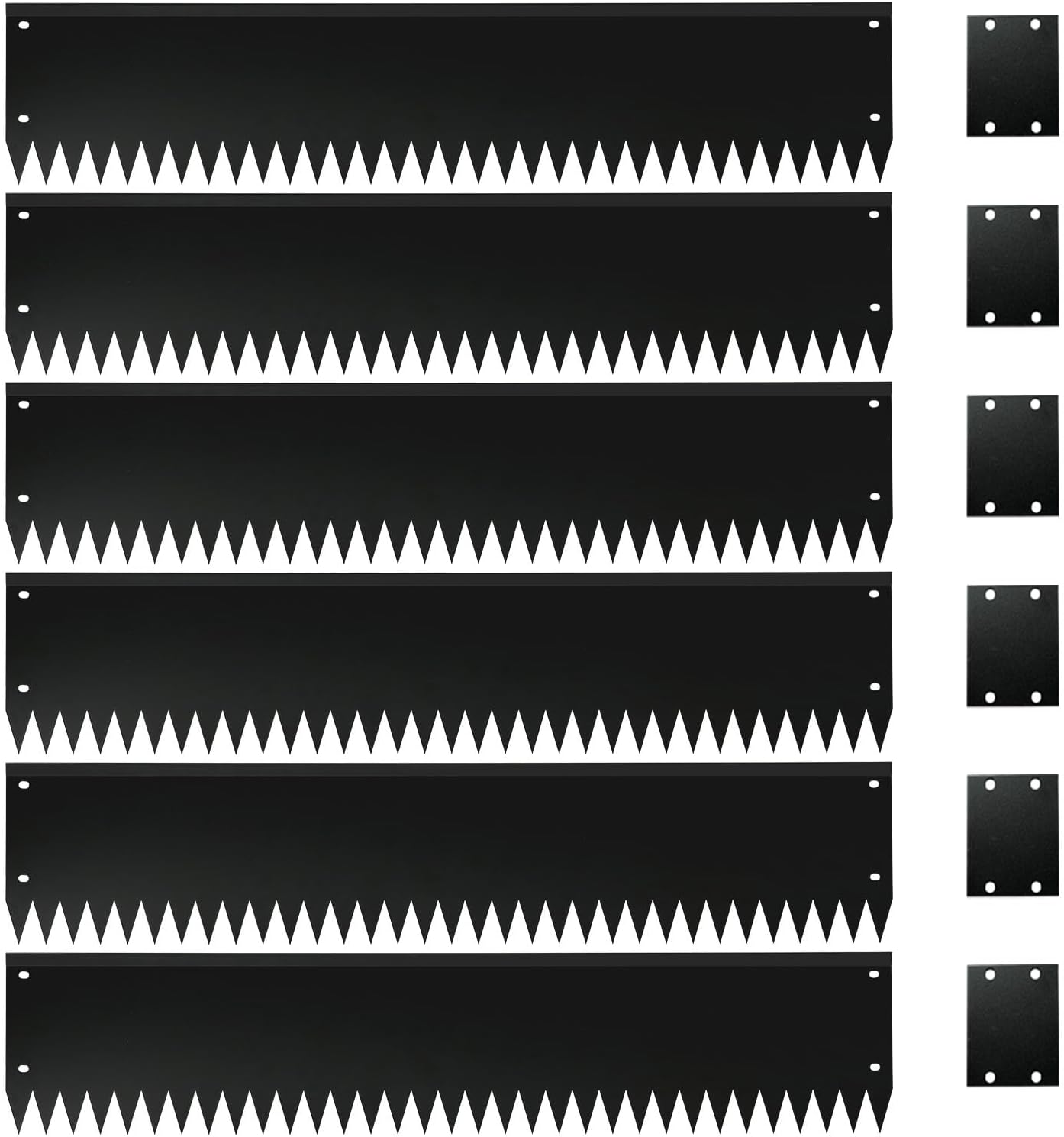 Black Steel Garden Edging with Top Bending Protection Metal Lanscape Edging Steel Garden Lawn Edging 40 inch Strips, Metal Edging for Garden,Lawn,Backyard, 6 Pack (10 inch-180 Degree Bend, Black)