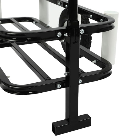 Beach Fishing Cart, 200 LBS Foldable Fishing Cart with Big Wheels, Heavy-Duty Aluminum Pier Wagon Trolley for Beach & Outdoors