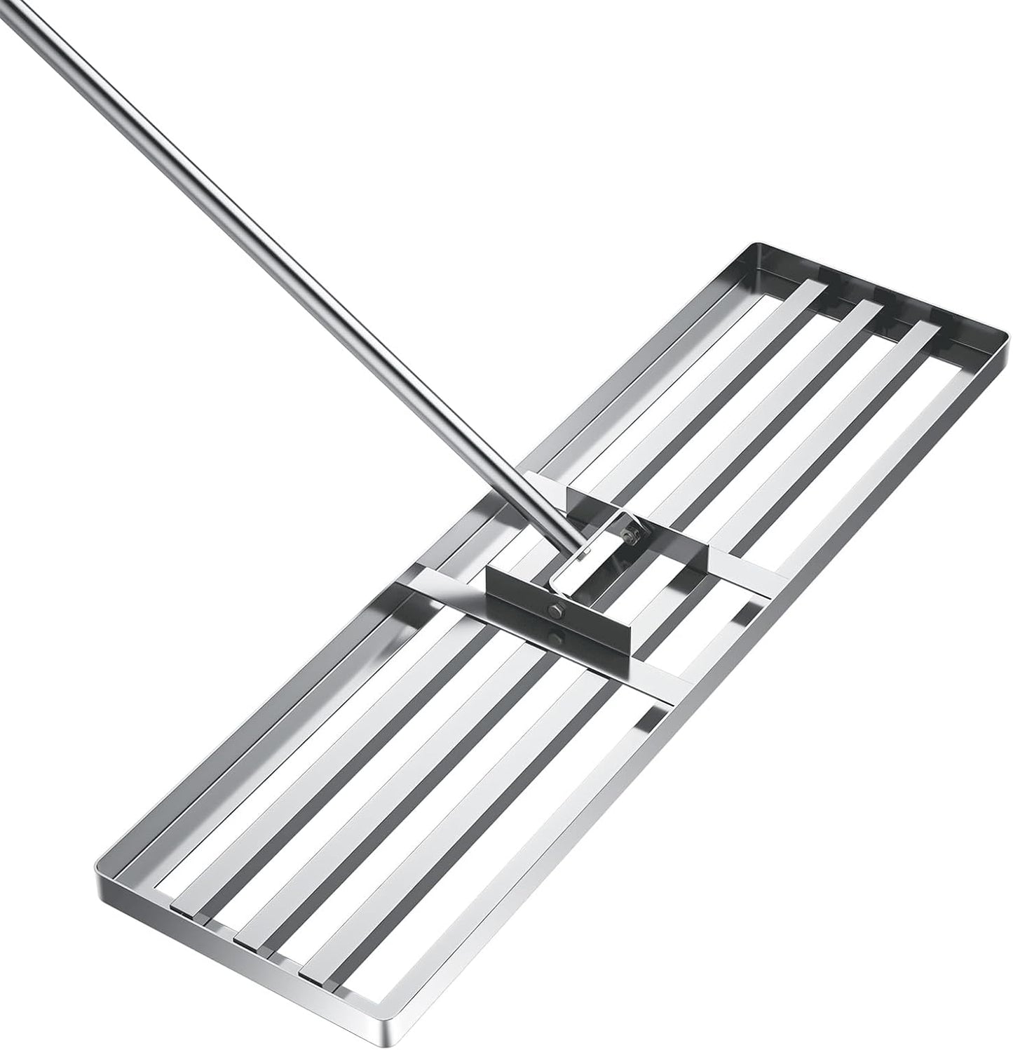 Lawn Leveling Rake, Lawn Leveler Tool with 6.5ft Handle Rakes, 304Stainless Steel Yard Leveling Rake, Heavy Duty Soil Leveling Rakes for Backyard, Garden, Farm, Pasture (35x10inch-6.5FT)