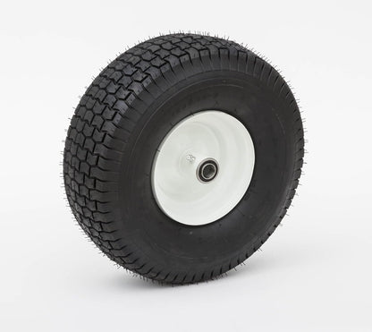 Pneumatic Tires | Replacement Wheel for Wagon, Lawnmower, Utility Cart | Durable Tire with Turf Style Tread | 3" Offset Hub | 14" Diameter